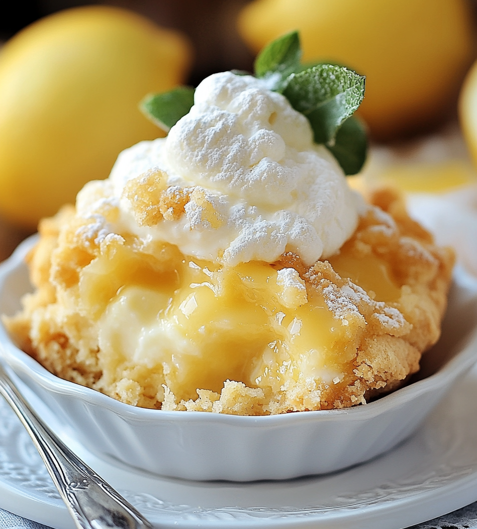Magic Lemon Cobbler Delight