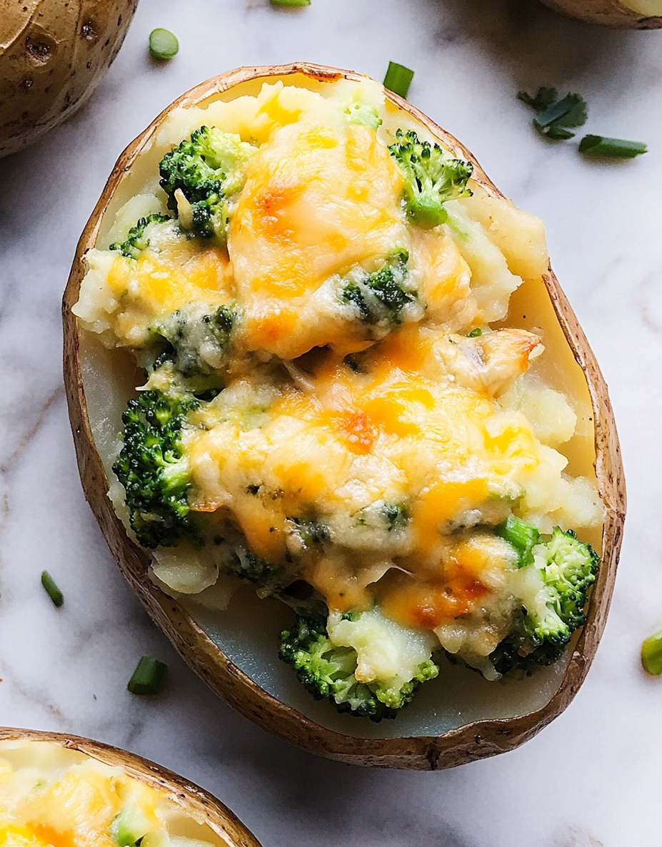 Check out these Broccoli and Cheddar Twice-Baked Potatoes!