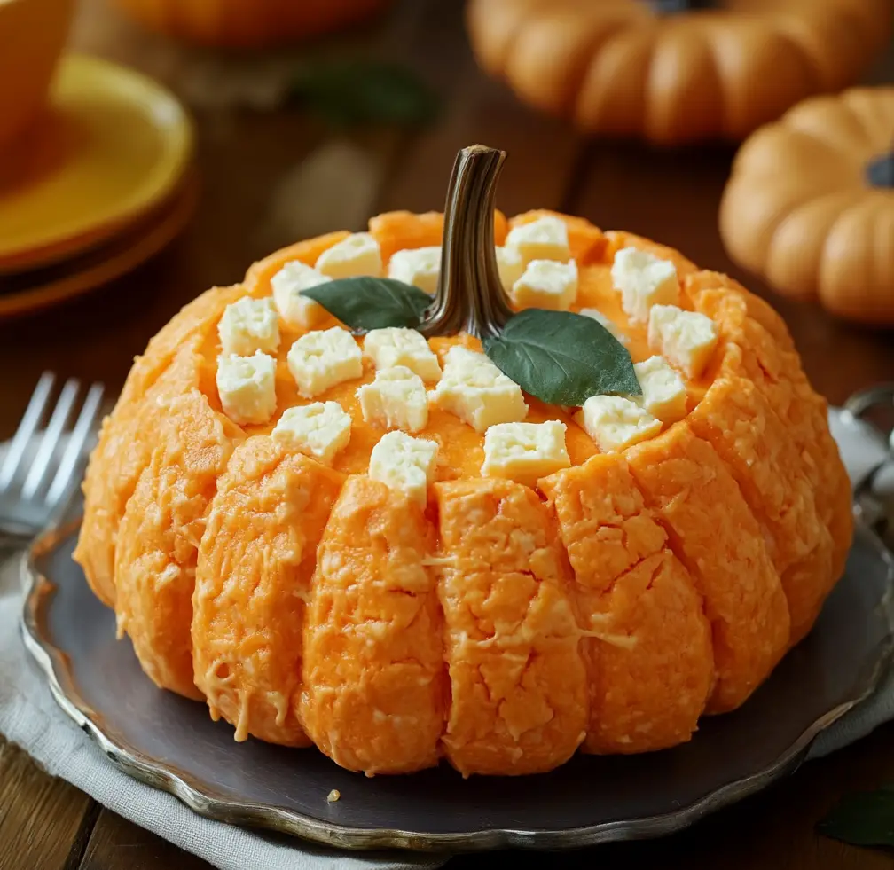 Pumpkin-Shaped Cheese Ball