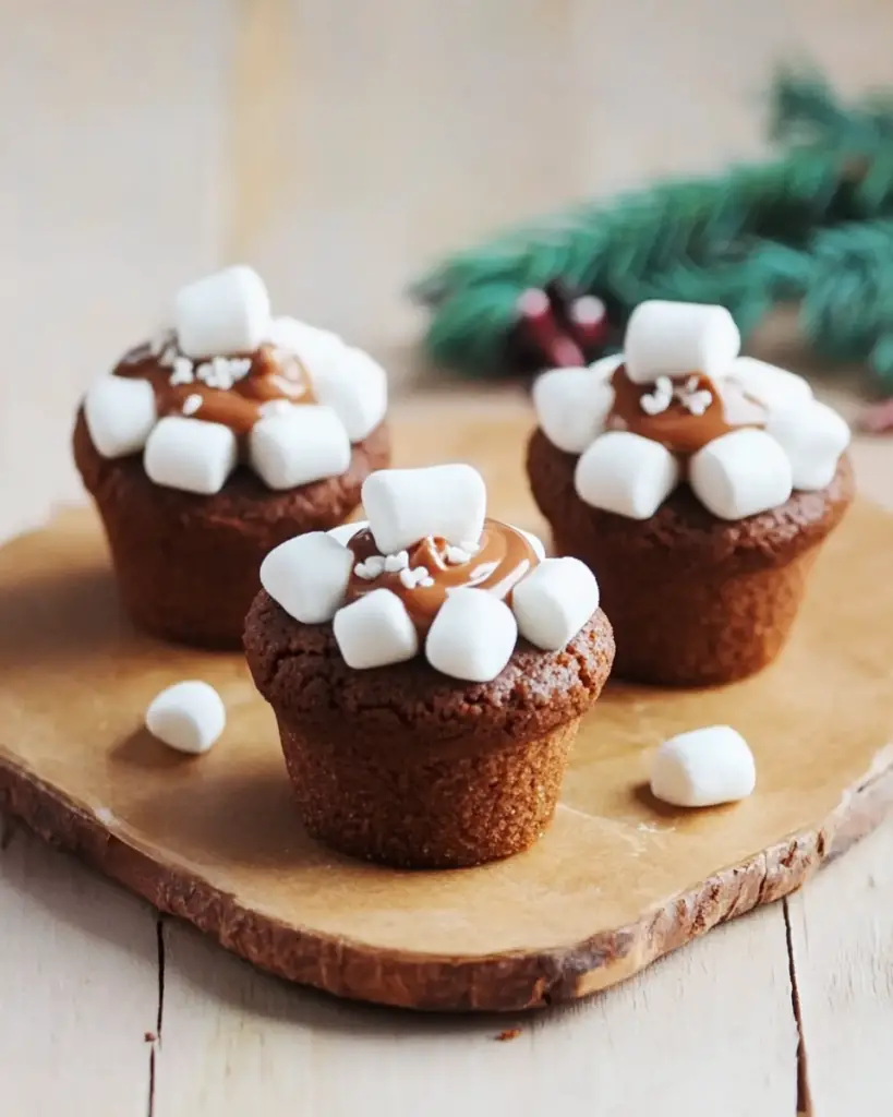Hot Cocoa Marshmallow Cookie Cups