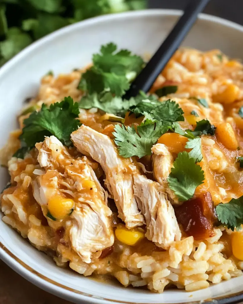 Southwest Crock Pot Chicken and Rice