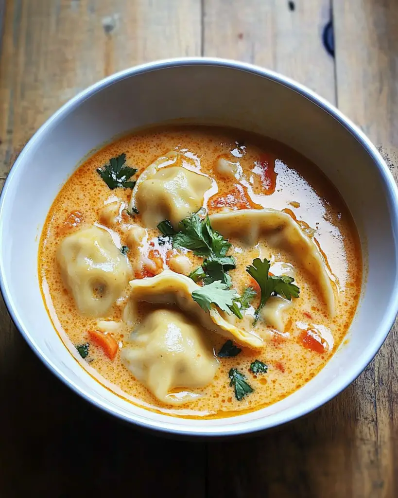 Thai Coconut Curry Dumpling Soup