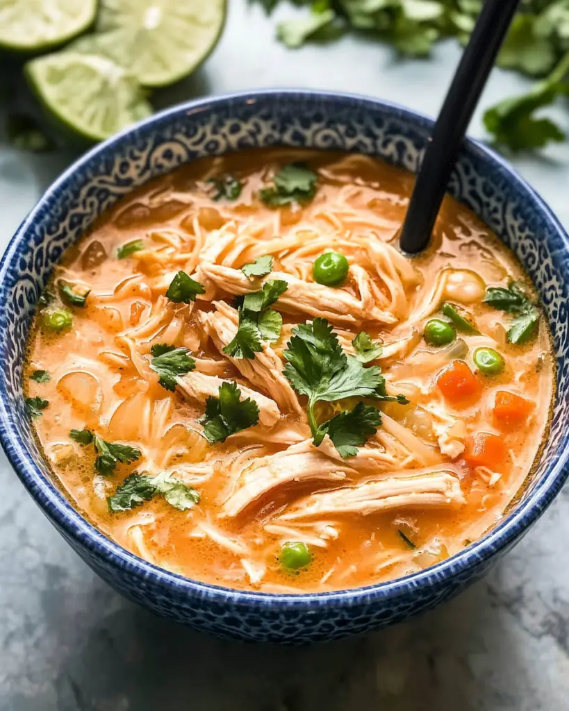 Slow Cooker Thai Chicken Noodle Soup