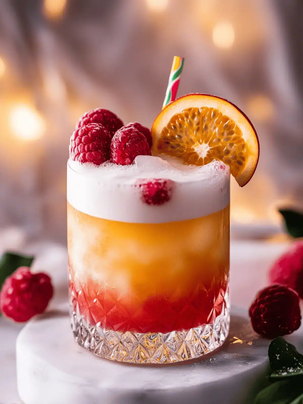 Raspberry Passionfruit Tequila Sour