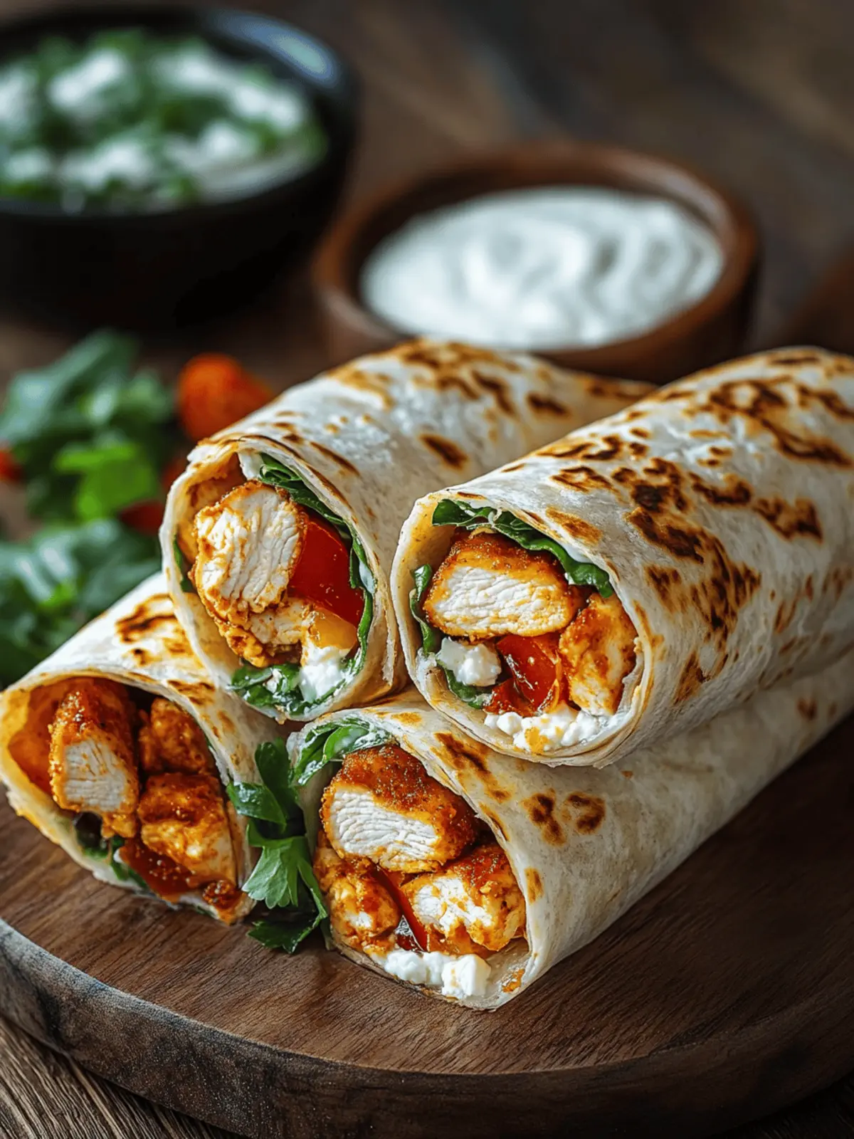 Crispy Air Fryer Chicken & Mozzarella Wraps