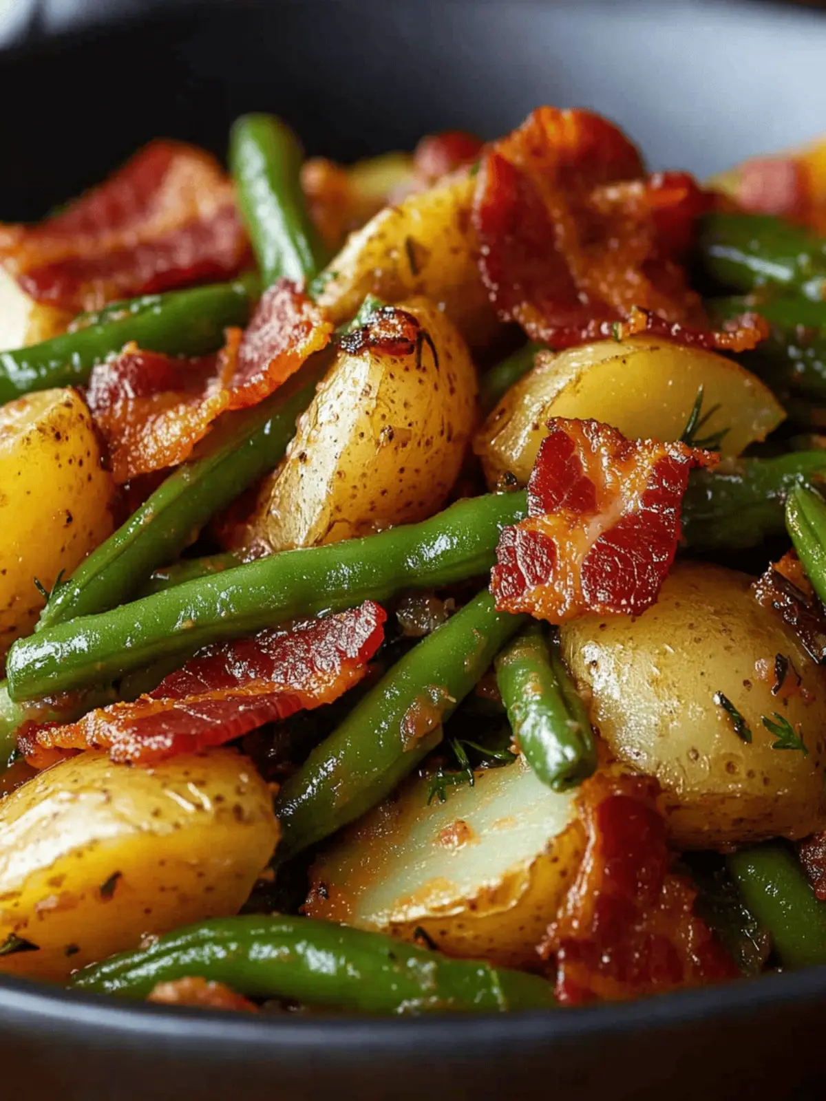 Savory Country Ranch Green Beans and Potatoes with Bacon Delight 4 Country Ranch Green Beans and Potatoes with Bacon