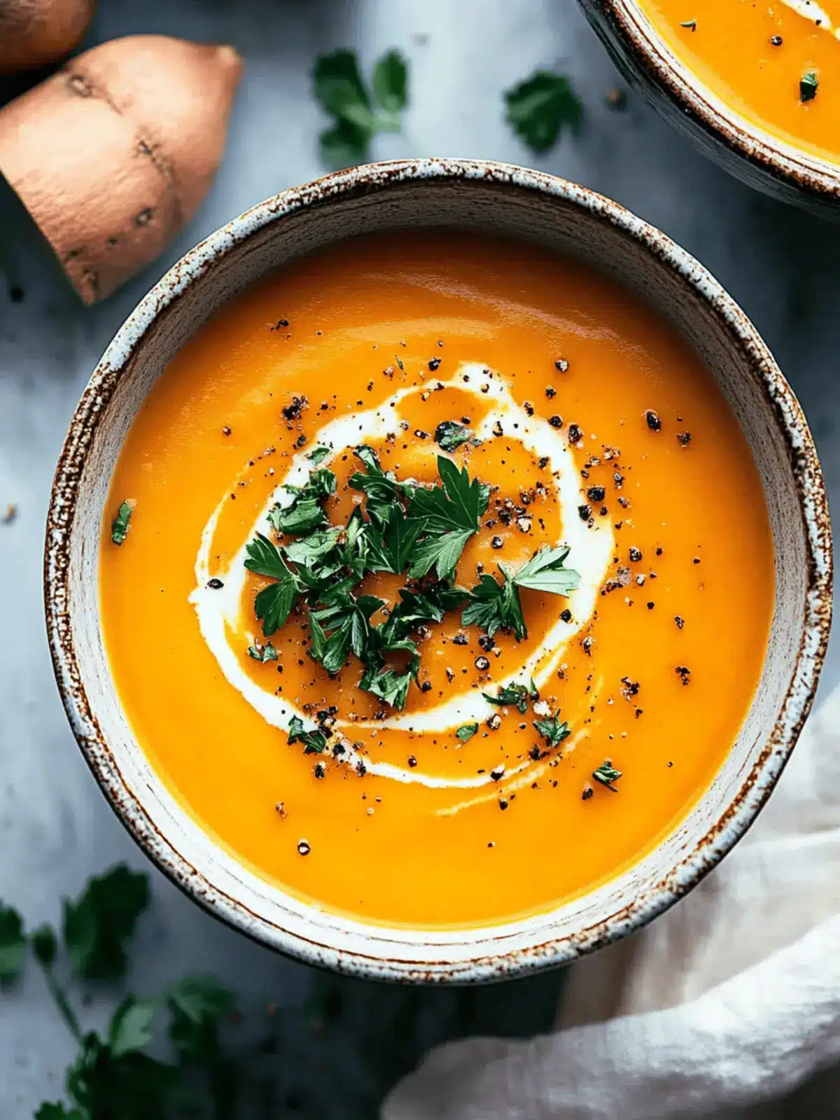 Spicy Butternut Squash and Sweet Potato Soup