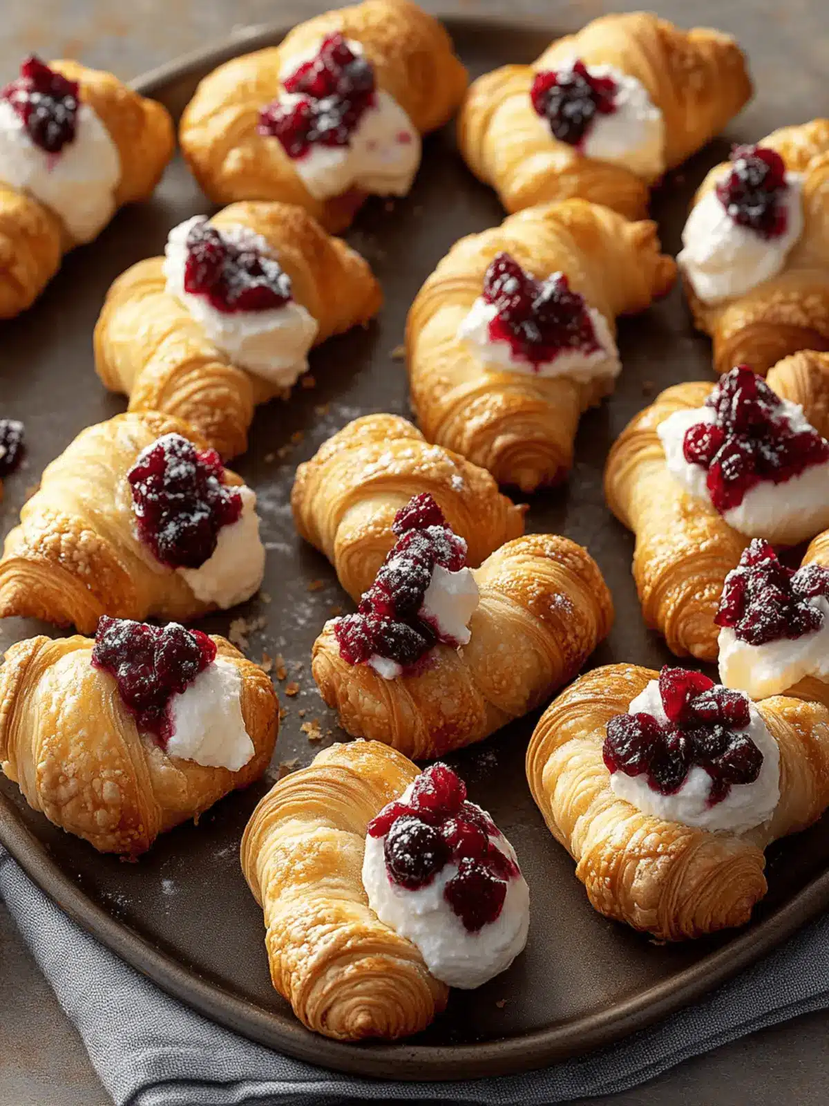 Cranberry Cream Cheese Crescent Bites