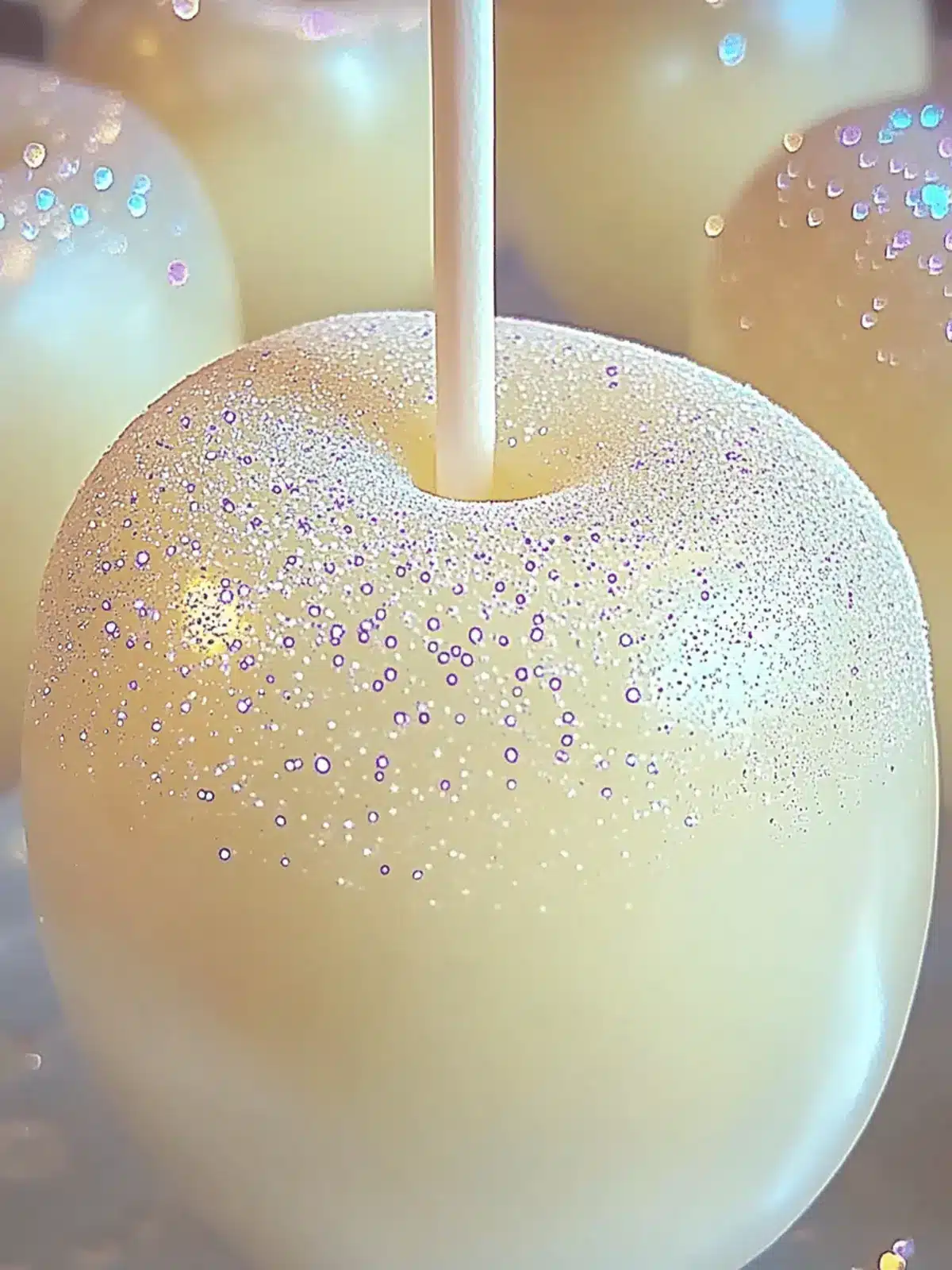White Sparkle Candy Apples
