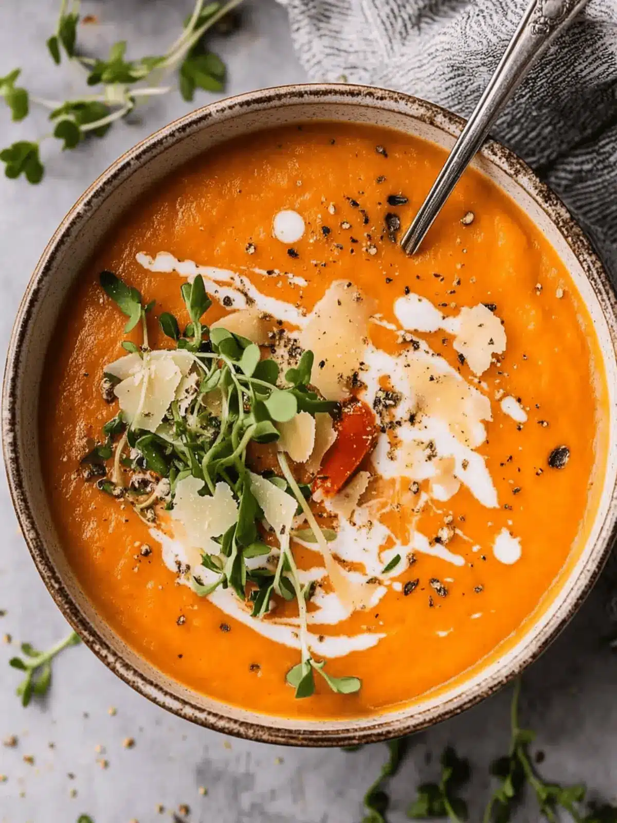 Creamy Butternut Squash and Red Pepper Soup