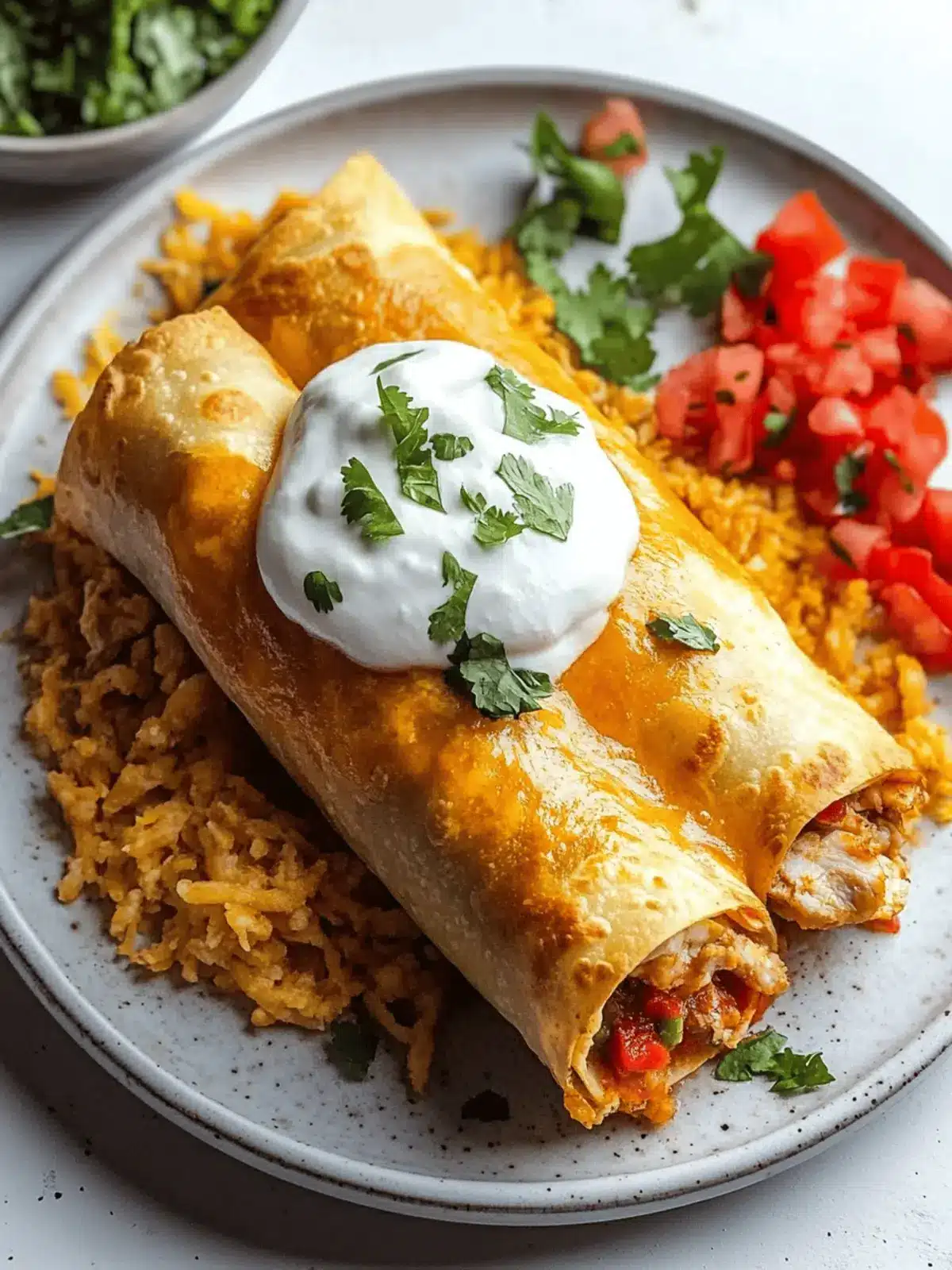 The Best Chicken Chimichangas