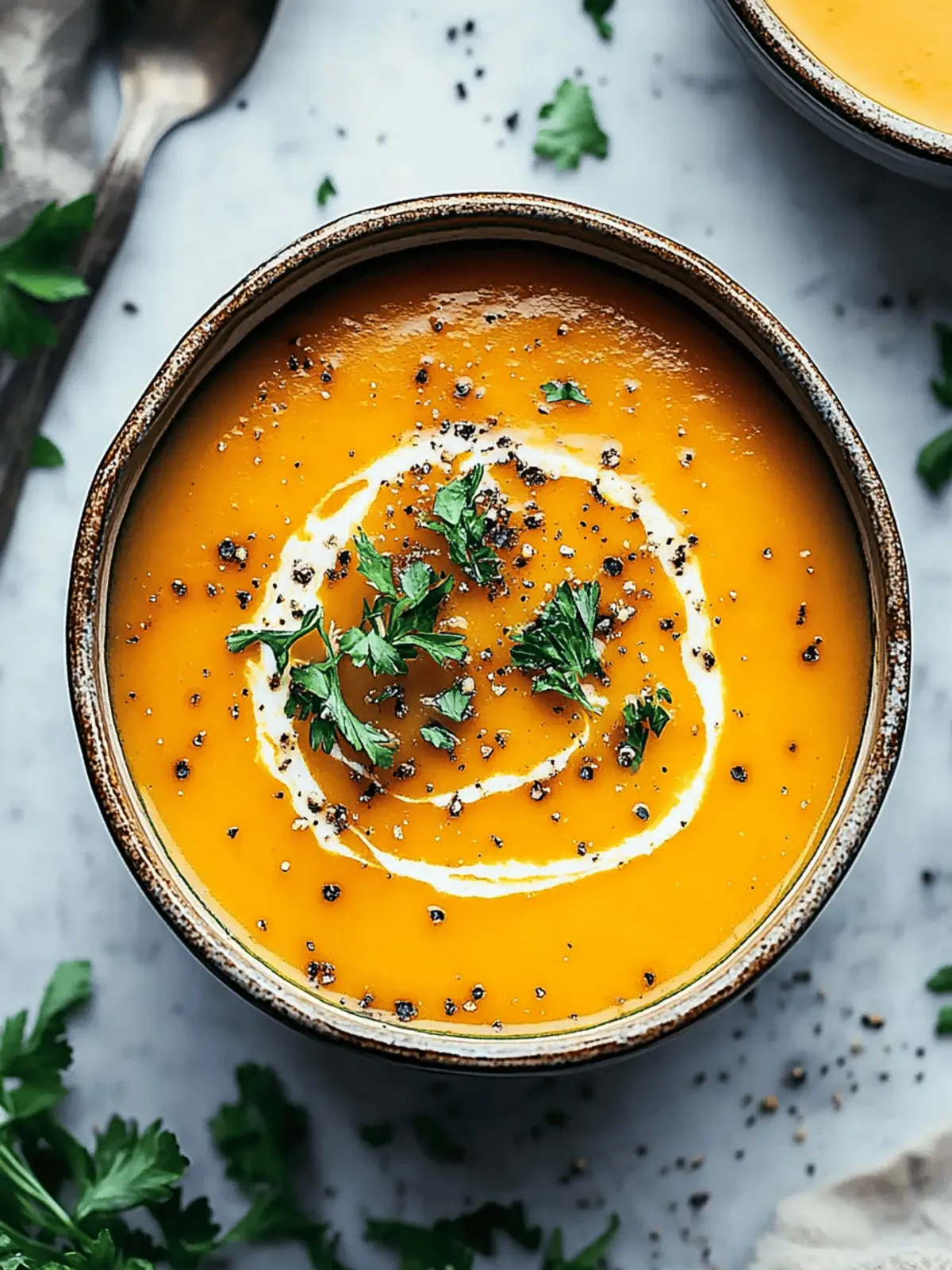 Spicy Butternut Squash and Sweet Potato Soup