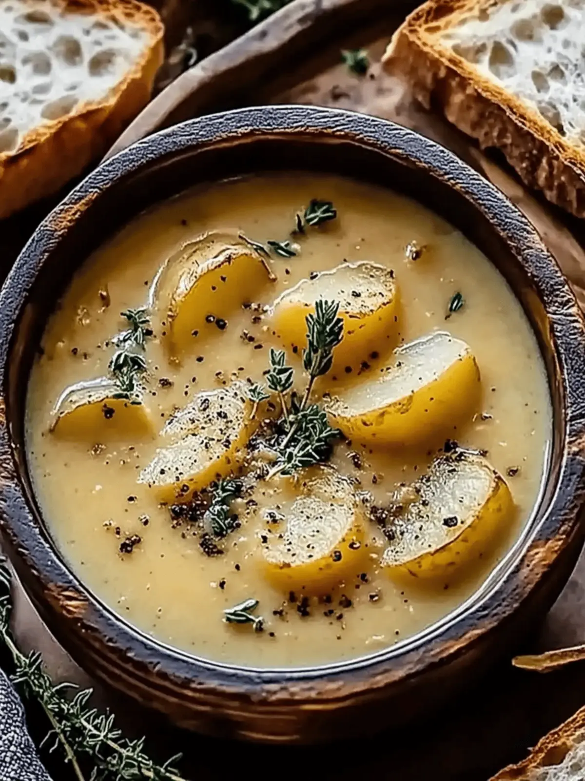 Cheddar Garlic Herb Potato Soup