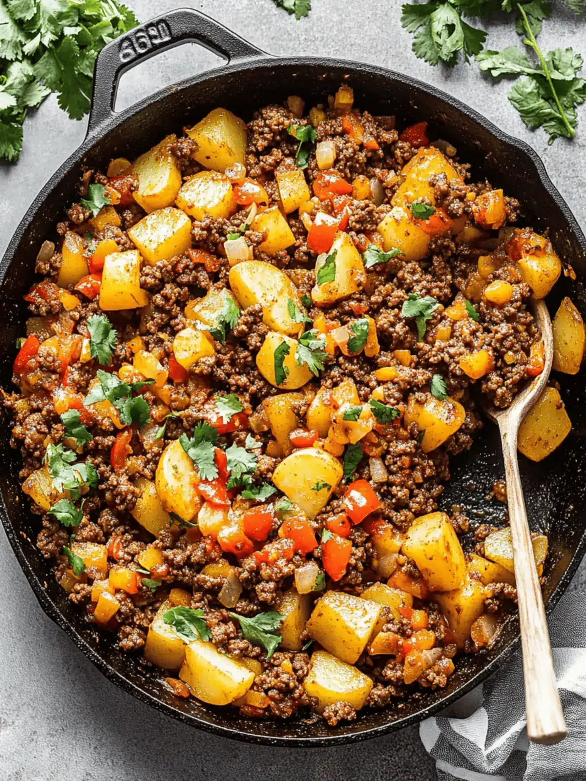 Mexican Ground Beef and Potato Skillet