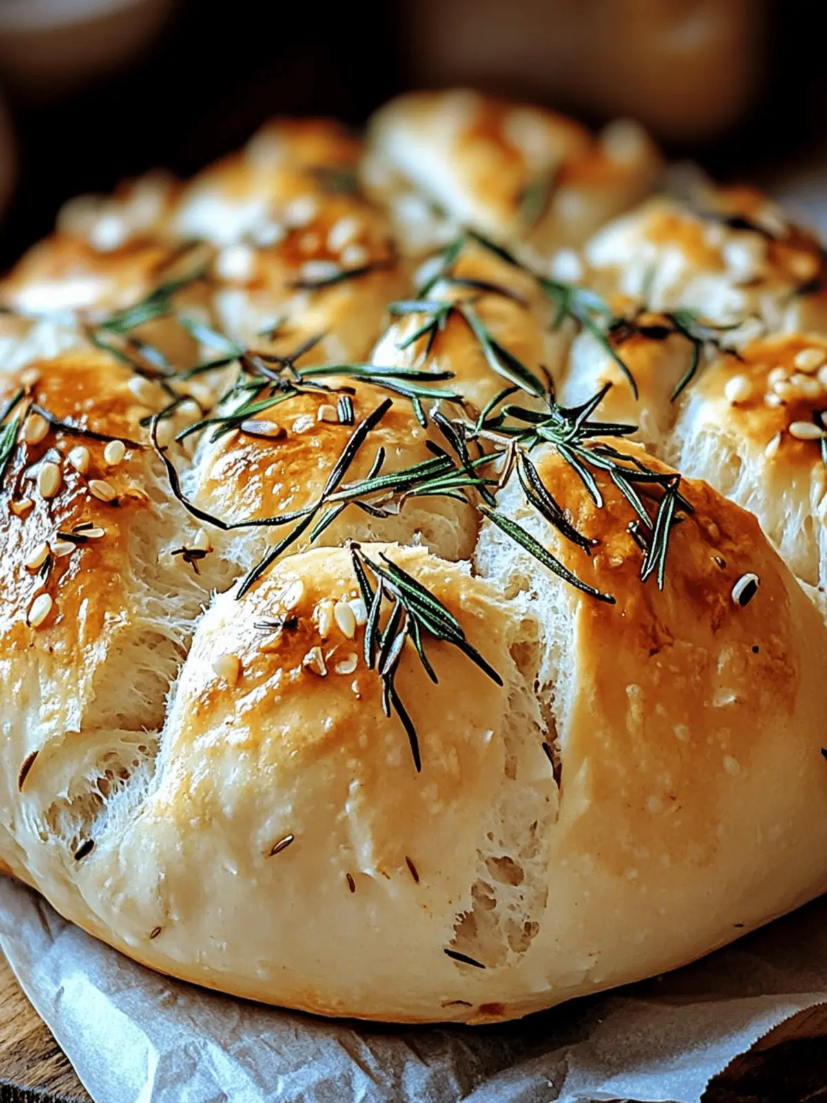 Easy Roasted Garlic Rosemary Artisan Bread