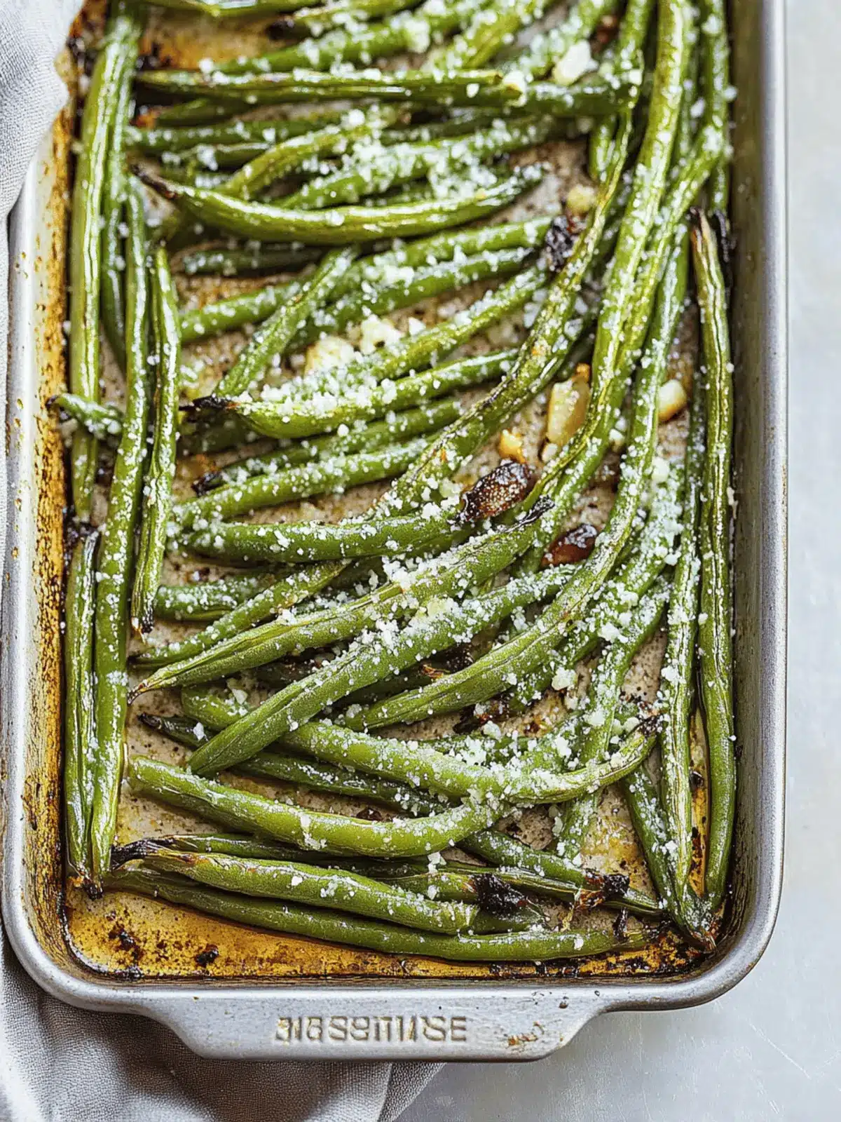 Roasted Green Beans With Garlic & Parmesan