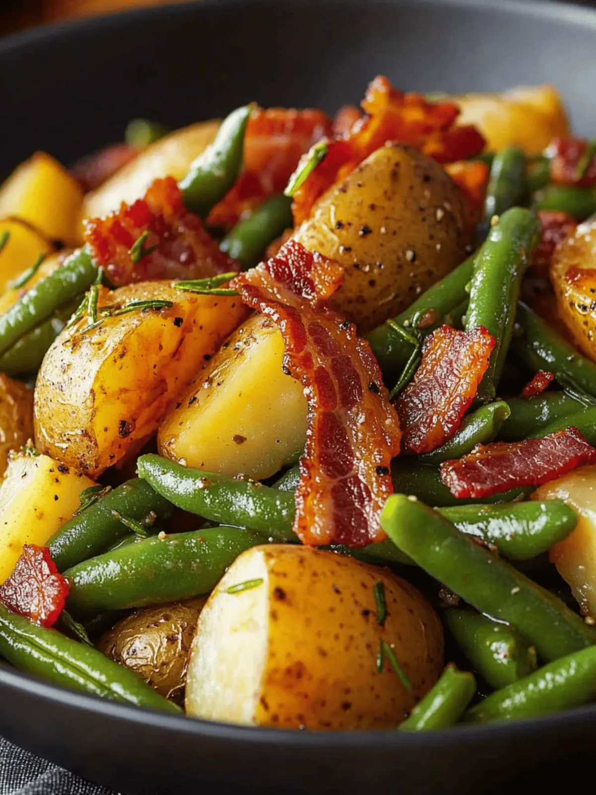 Savory Country Ranch Green Beans and Potatoes with Bacon Delight 3 Country Ranch Green Beans and Potatoes with Bacon