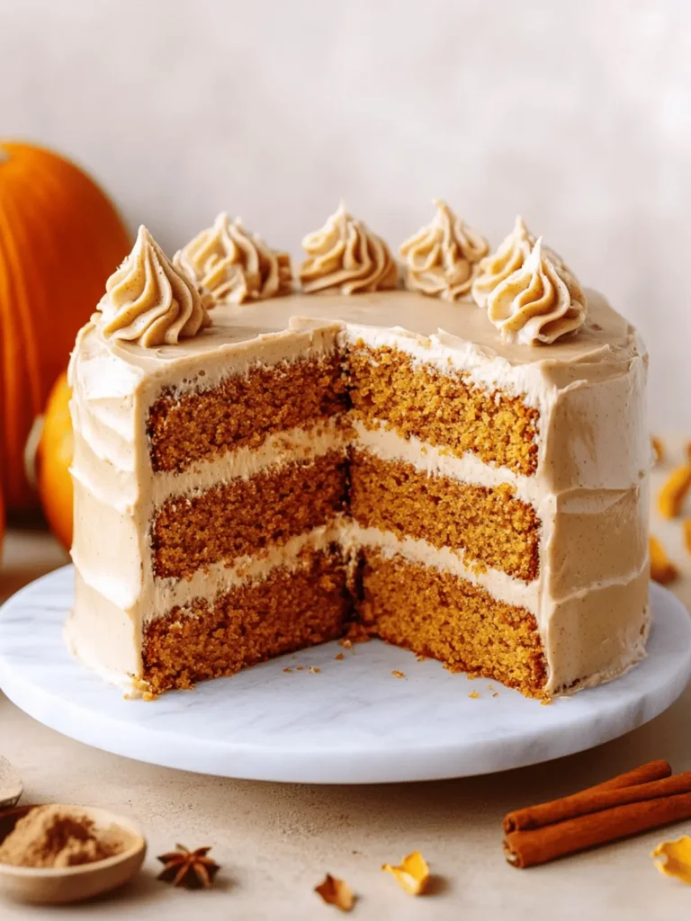Pumpkin Cake with Cinnamon Cream Cheese Frosting
