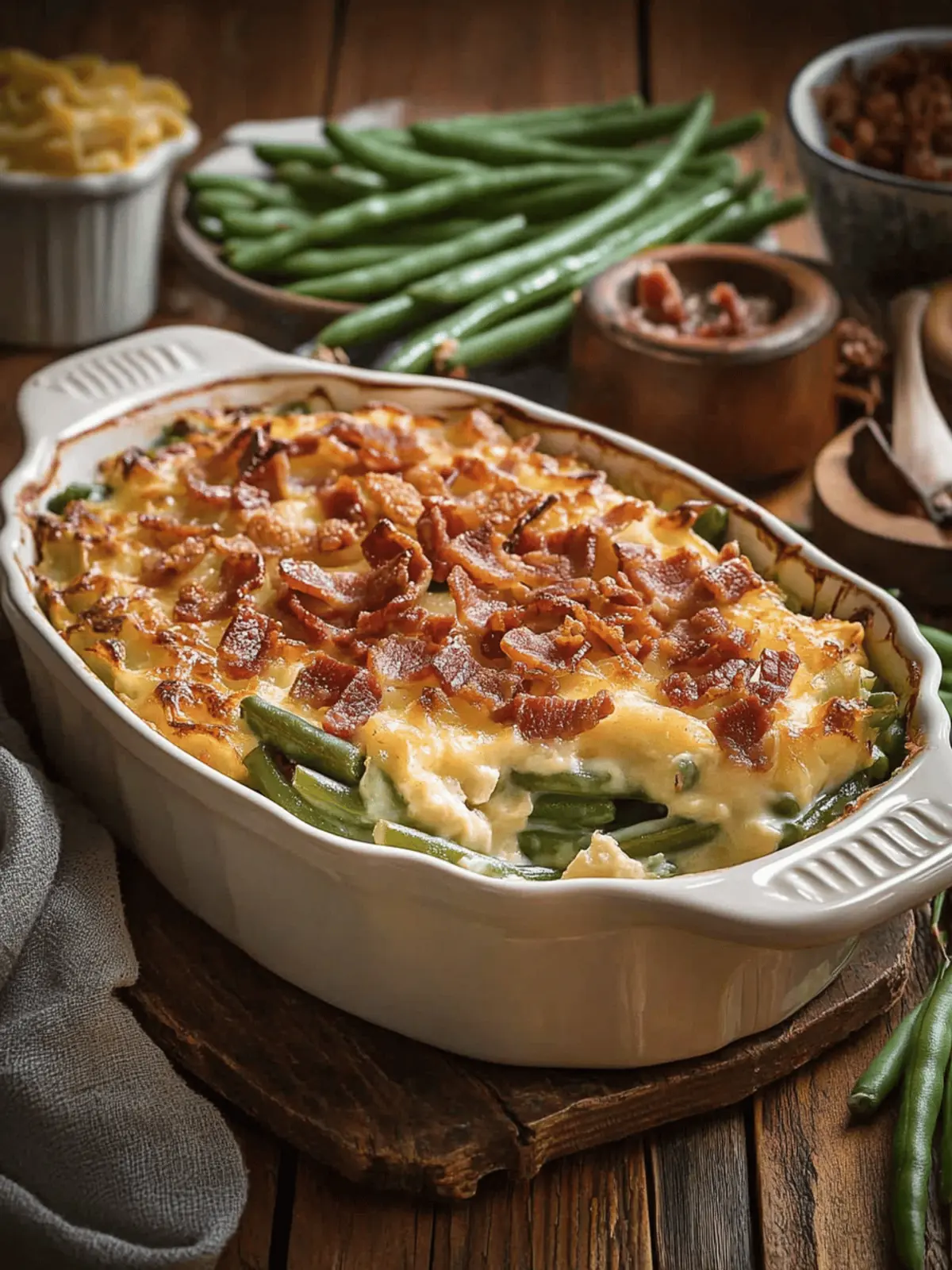 Cream Cheese and Bacon Green Bean Casserole You'll Crave 5 Cream Cheese and Bacon Green Bean Casserole