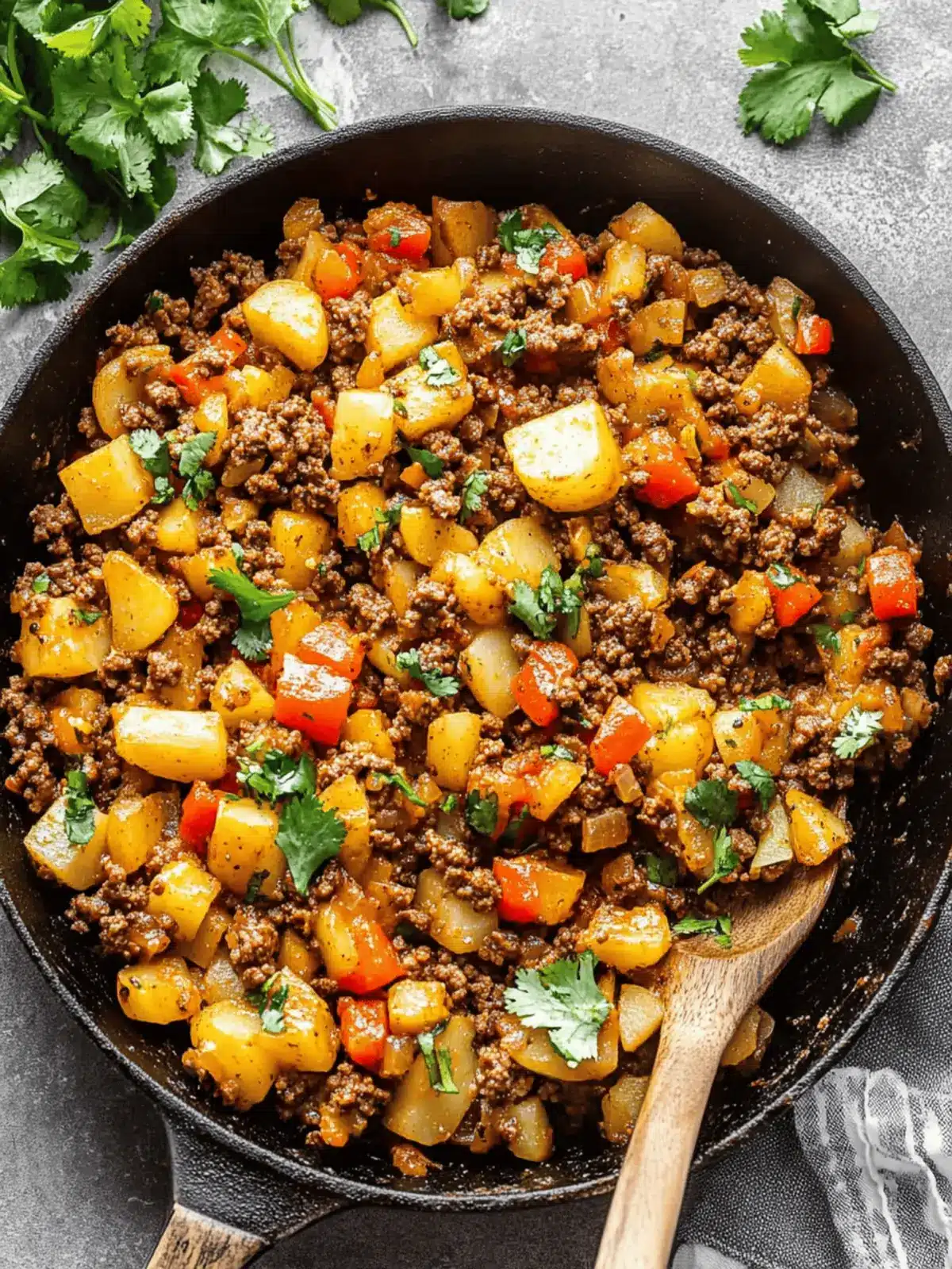 Mexican Ground Beef and Potato Skillet