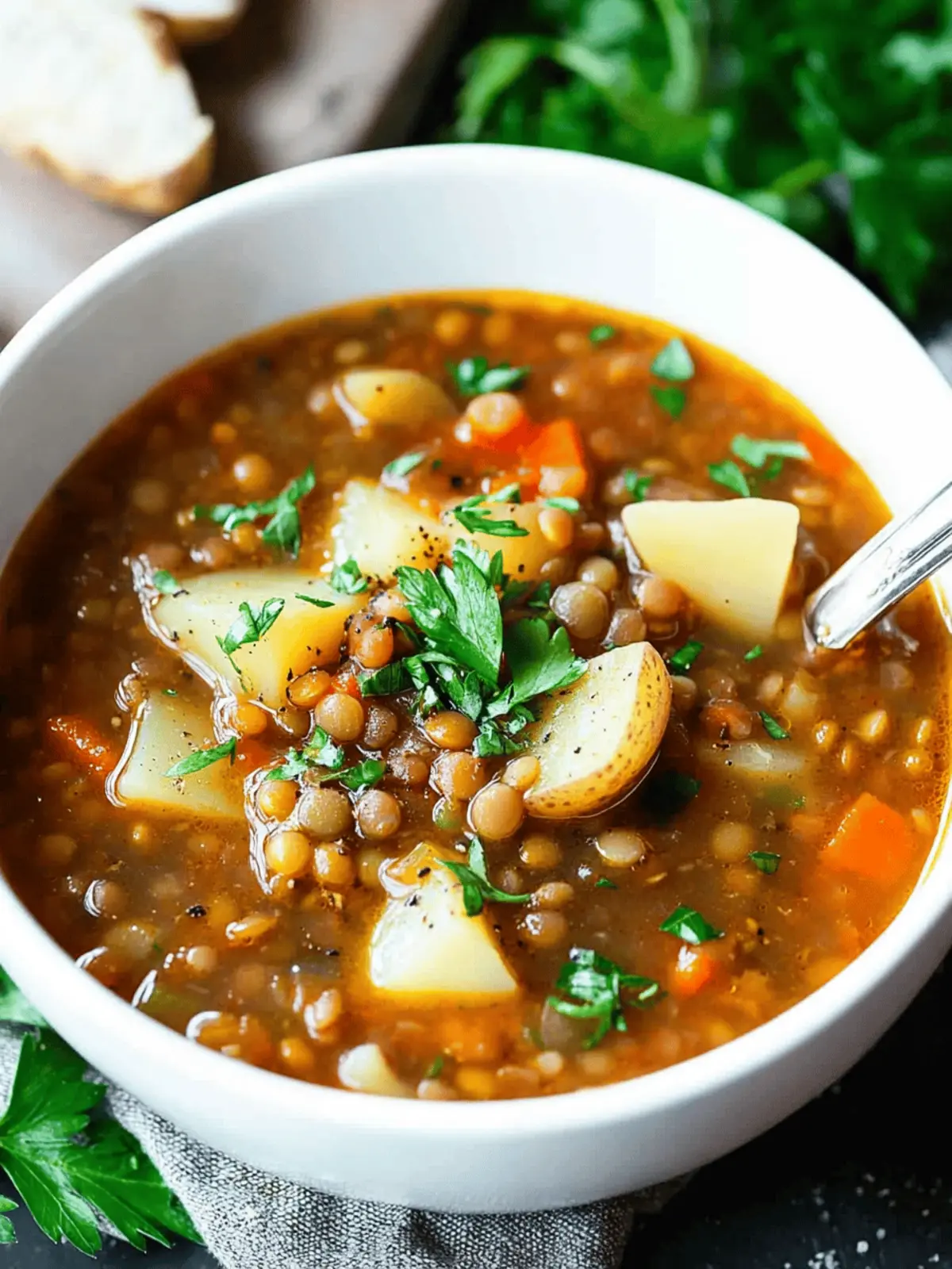 Easy Lentil Potato Soup