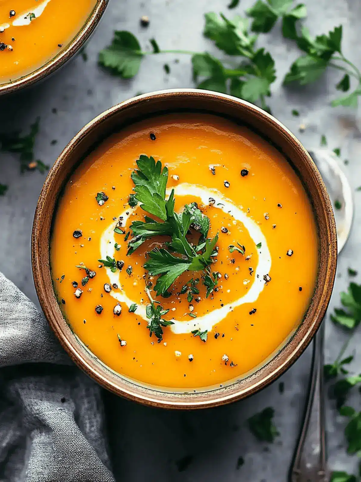 Spicy Butternut Squash and Sweet Potato Soup
