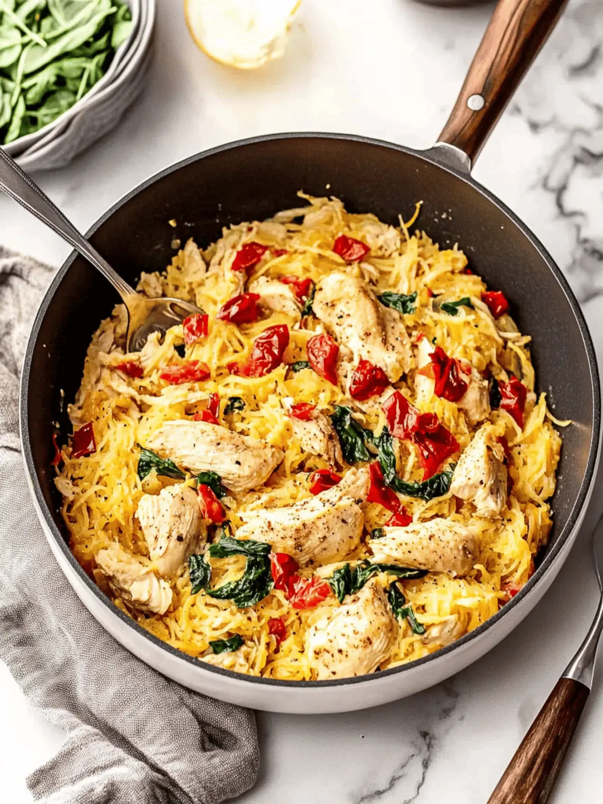 Tuscan Chicken and Spaghetti Squash: Your New Low-Carb Favorite 4 Tuscan Chicken and Spaghetti Squash