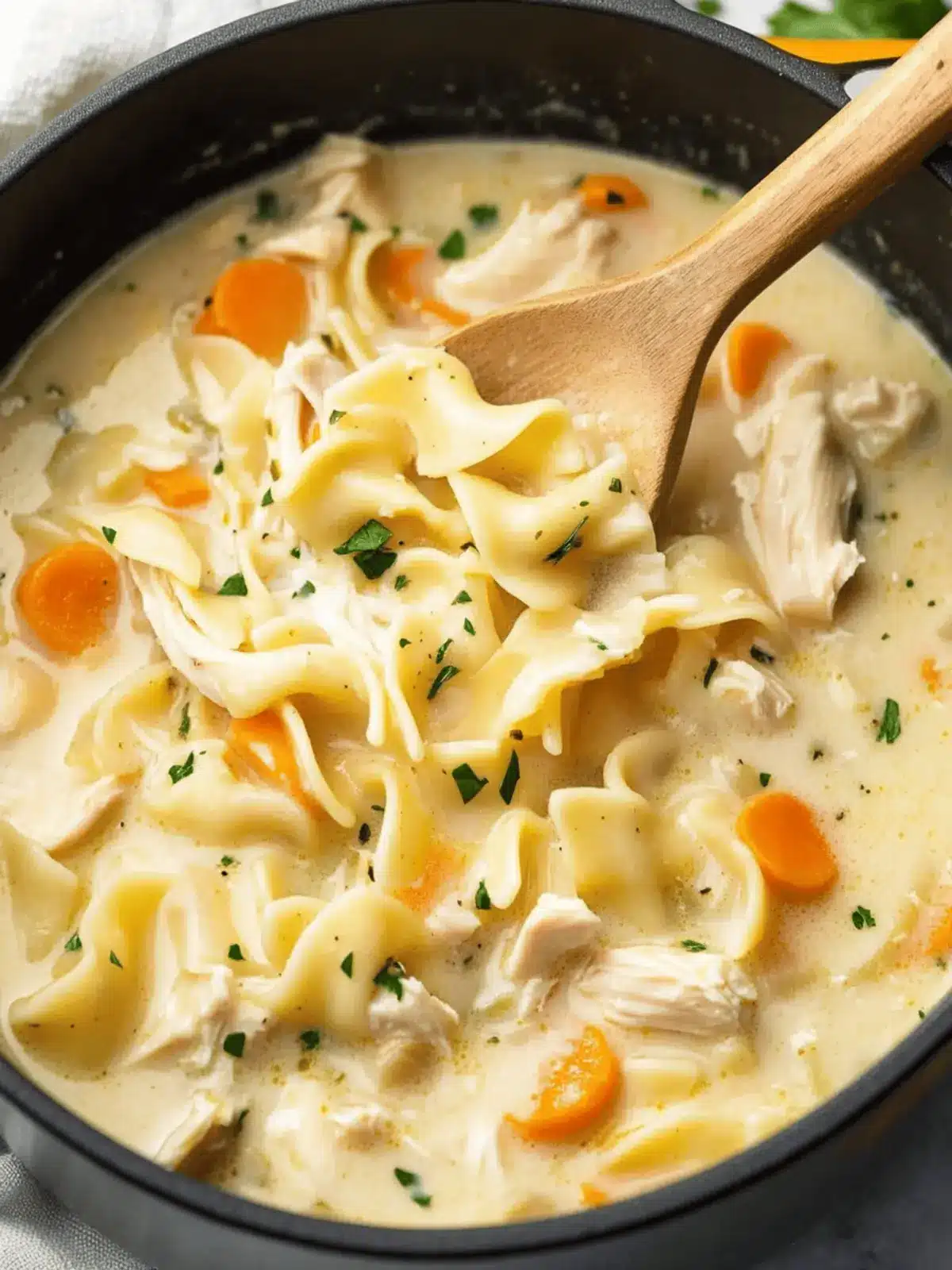 Easy Creamy Chicken Noodle Soup