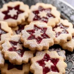 Shortbread Linzer Cookies with Raspberry Jam