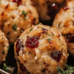 Cranberry Turkey Stuffing Balls