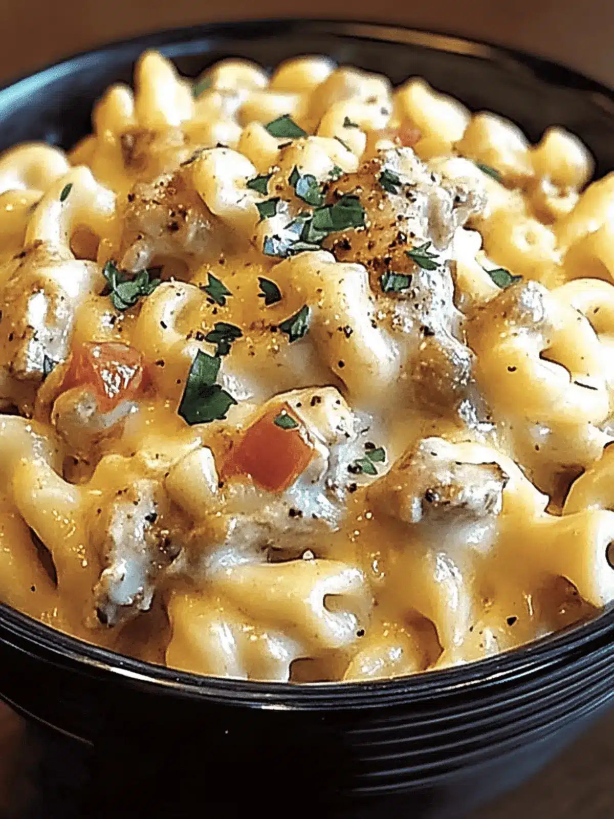 Crockpot Garlic Parmesan Chicken Pasta