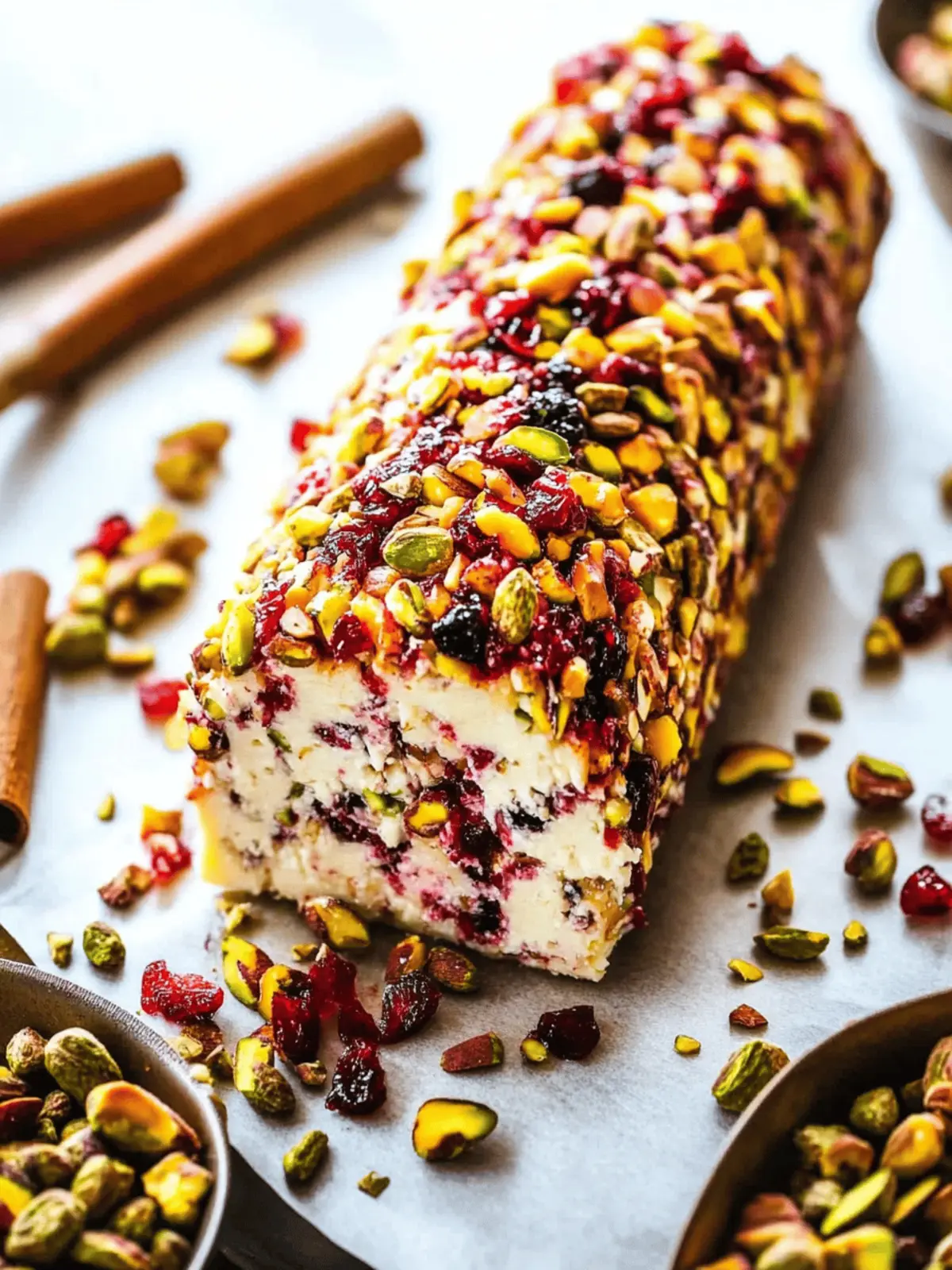 Easy Cranberry Pistachio Cheese Log for Stress-Free Holiday Joy 4 Easy Cranberry Pistachio Cheese Log
