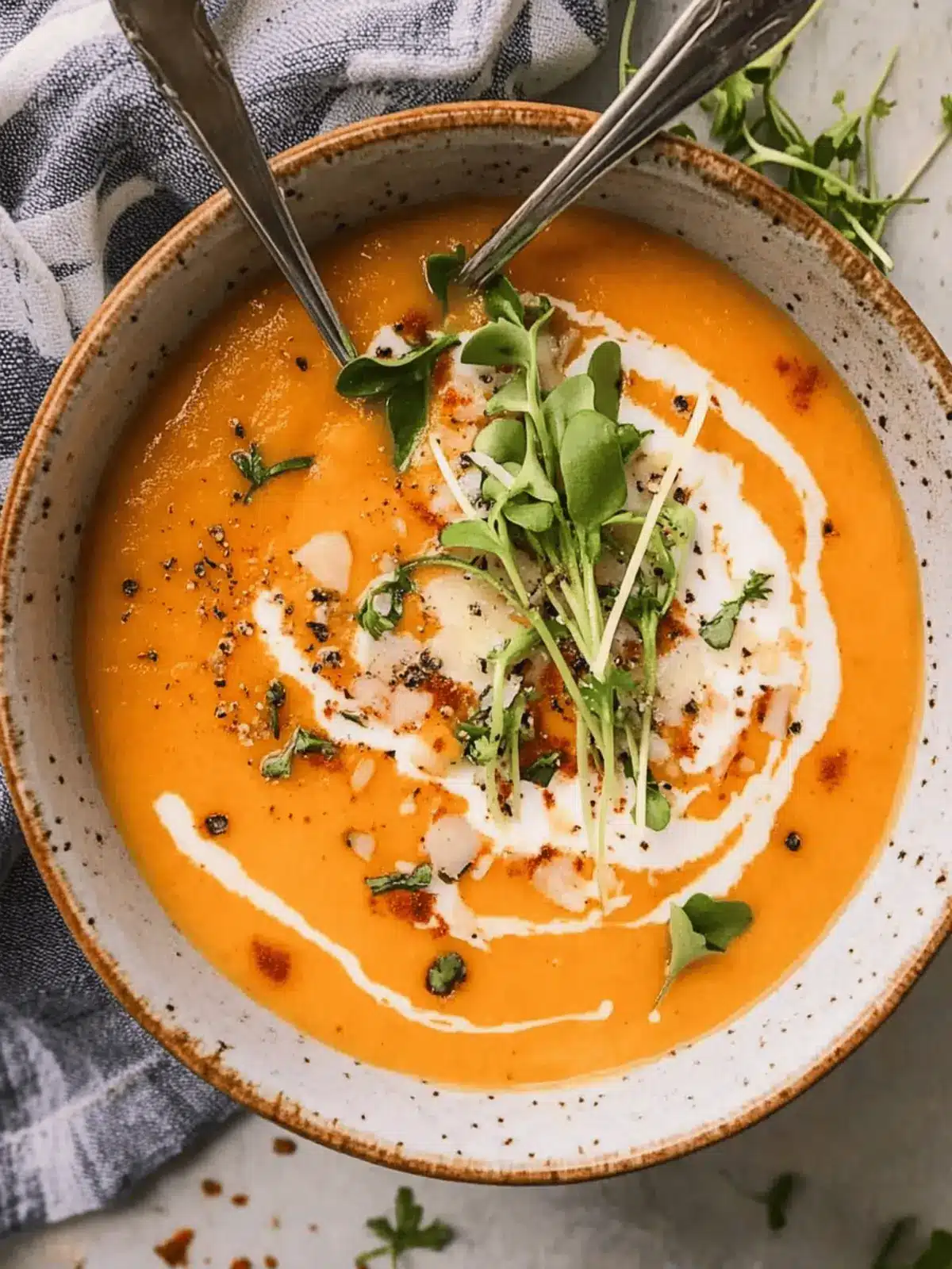 Creamy Butternut Squash and Red Pepper Soup