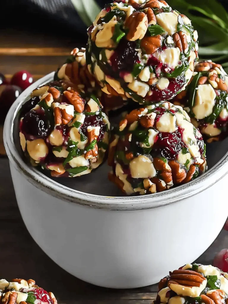 Mini Cranberry Pecan Goat Cheese Balls