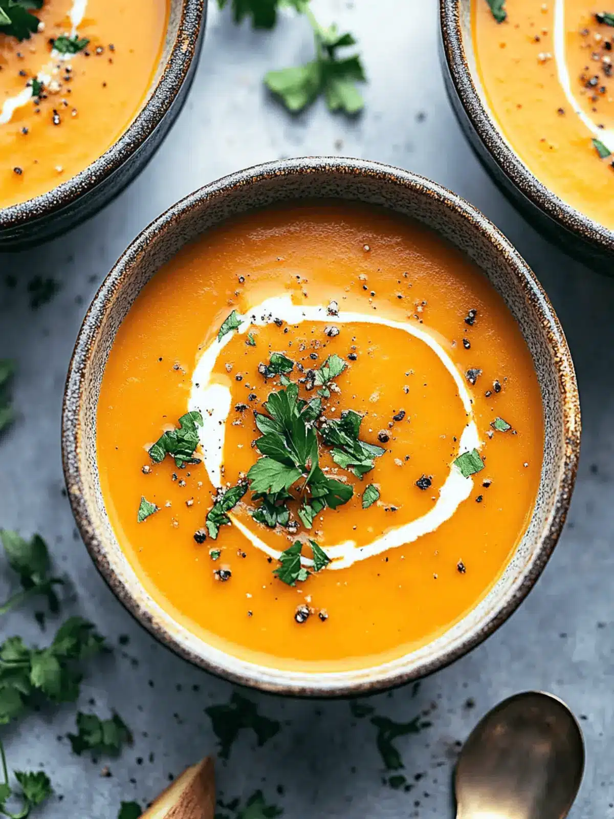 Spicy Butternut Squash and Sweet Potato Soup