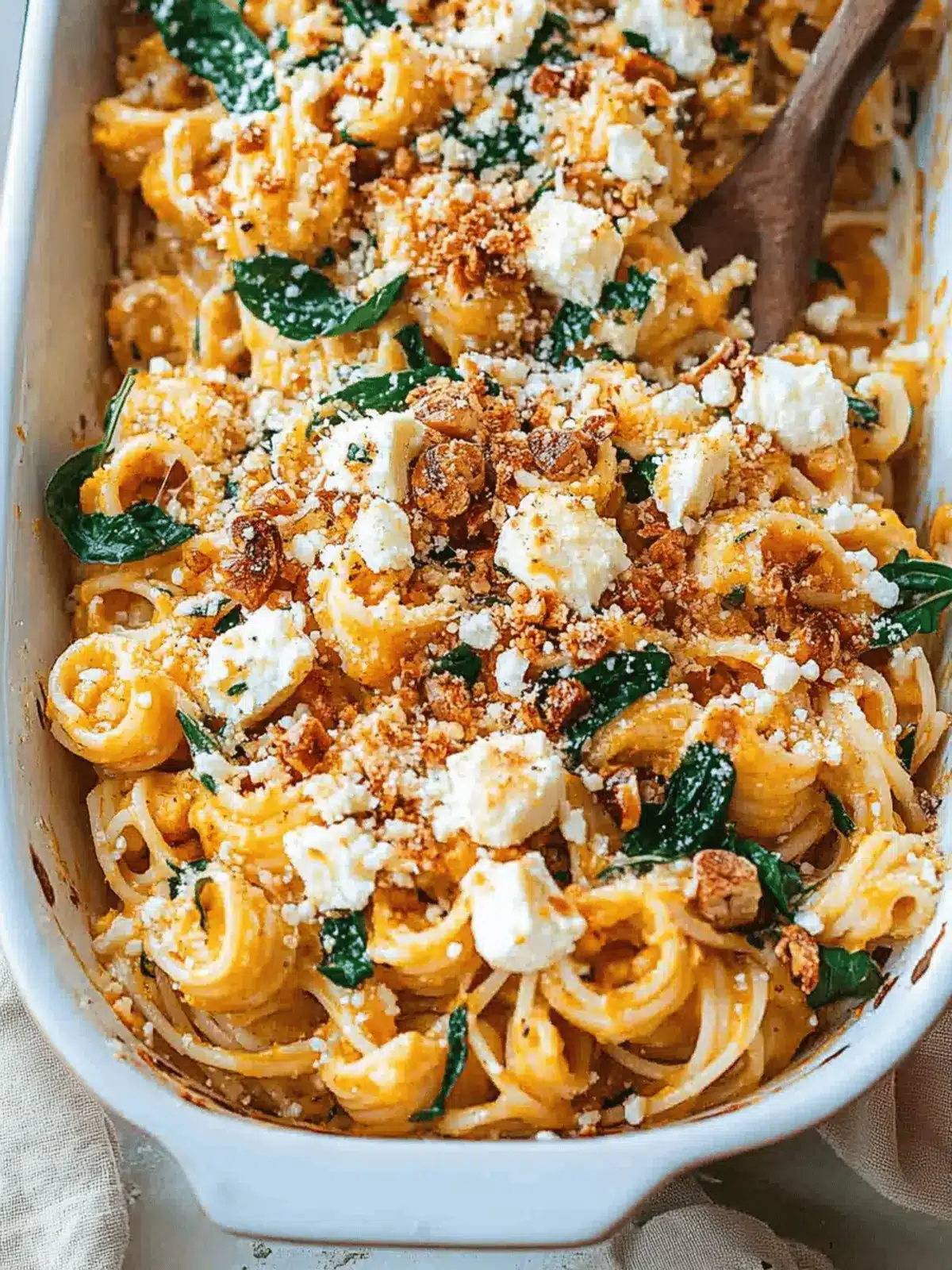 Pumpkin Feta Pasta