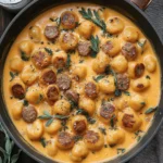 Creamy Butternut Squash Gnocchi with Sausage, Thyme, and Sage
