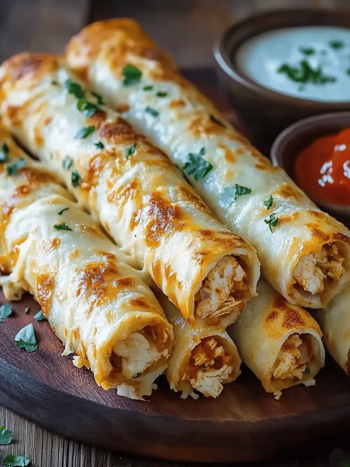 Baked Cheesy Chicken Taquitos