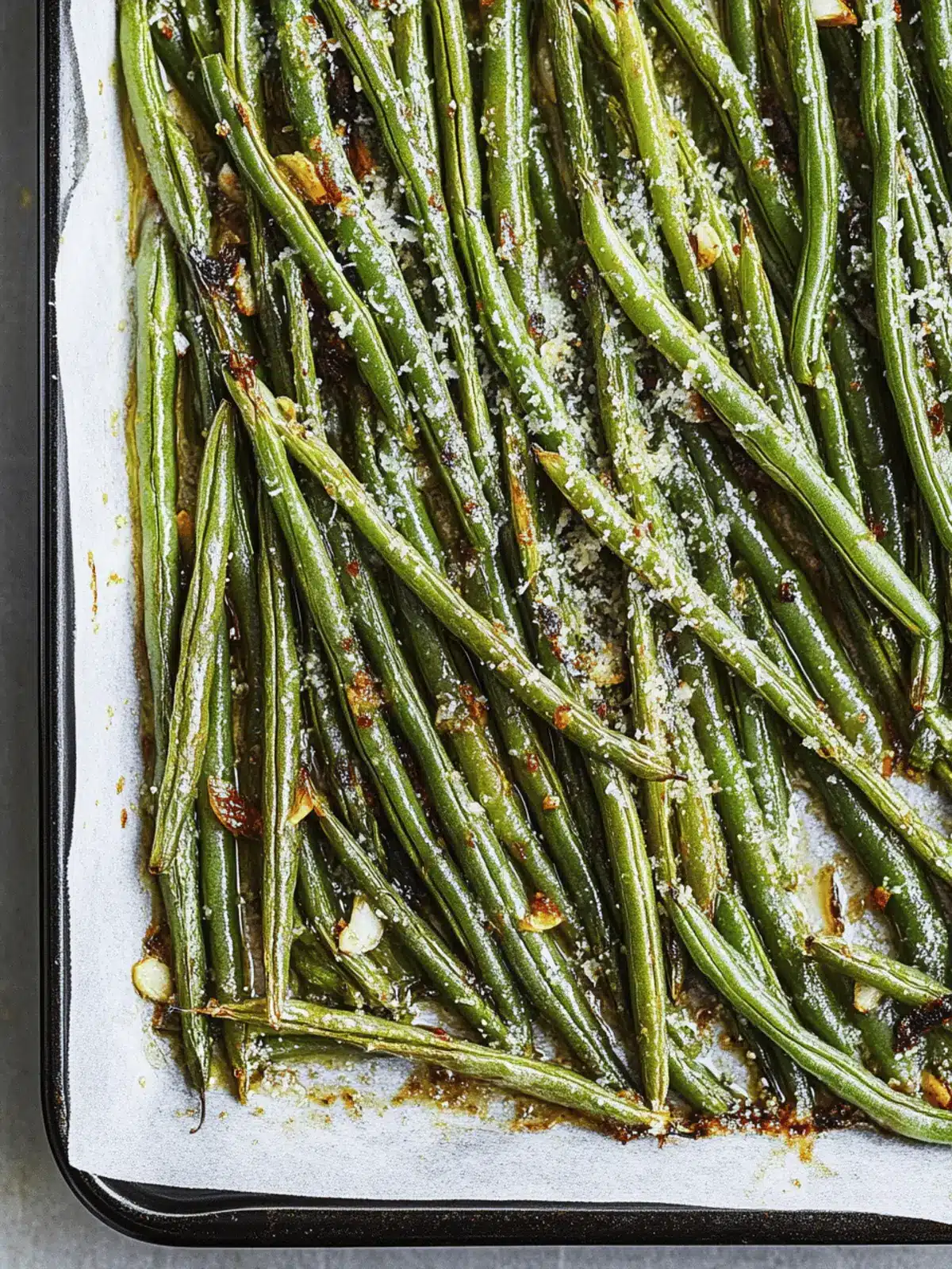 Roasted Green Beans With Garlic & Parmesan