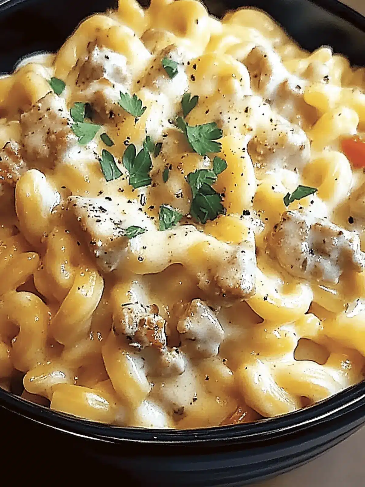 Crockpot Garlic Parmesan Chicken Pasta