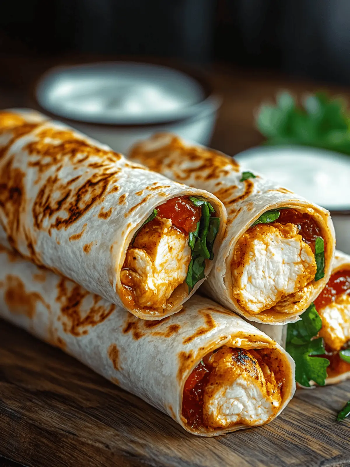 Crispy Air Fryer Chicken & Mozzarella Wraps