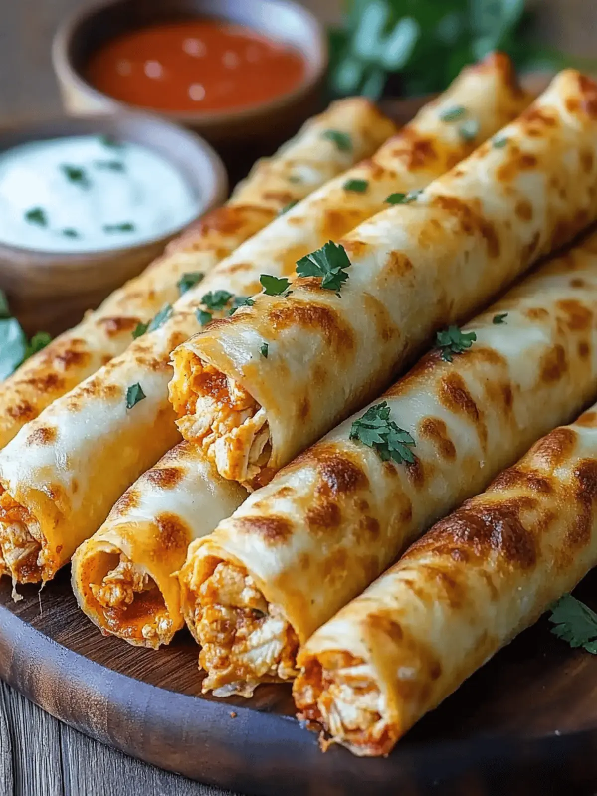 Baked Cheesy Chicken Taquitos