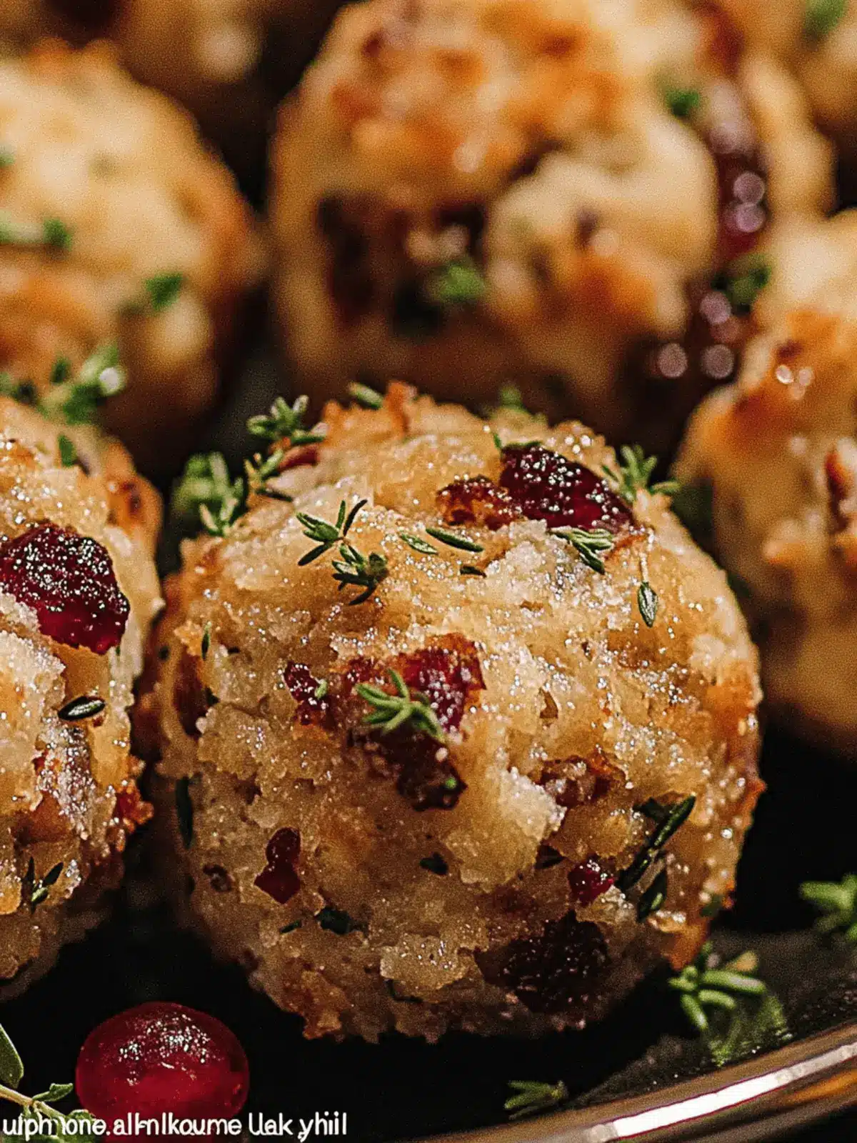 Cranberry Turkey Stuffing Balls