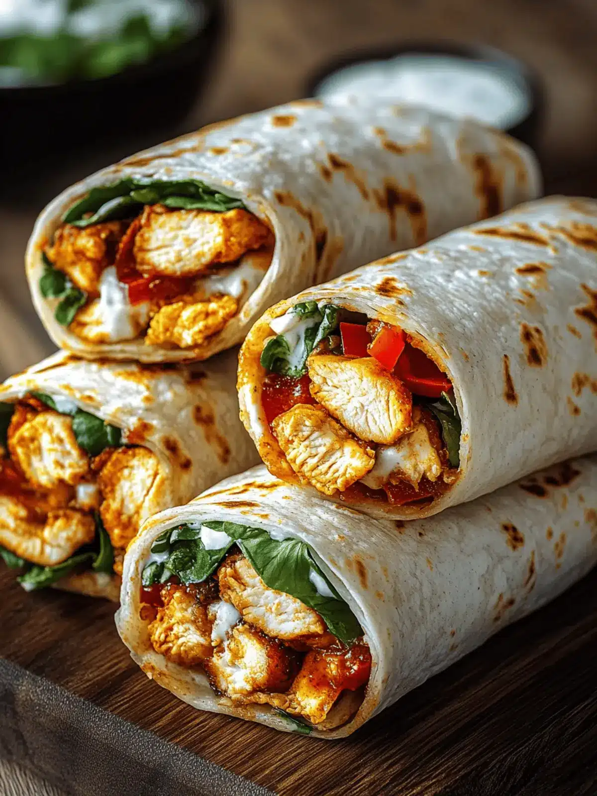 Crispy Air Fryer Chicken & Mozzarella Wraps