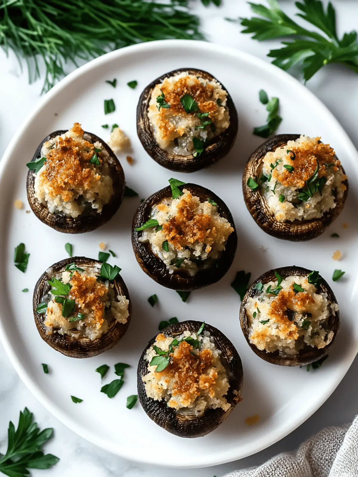 Christmas Stuffed Mushrooms