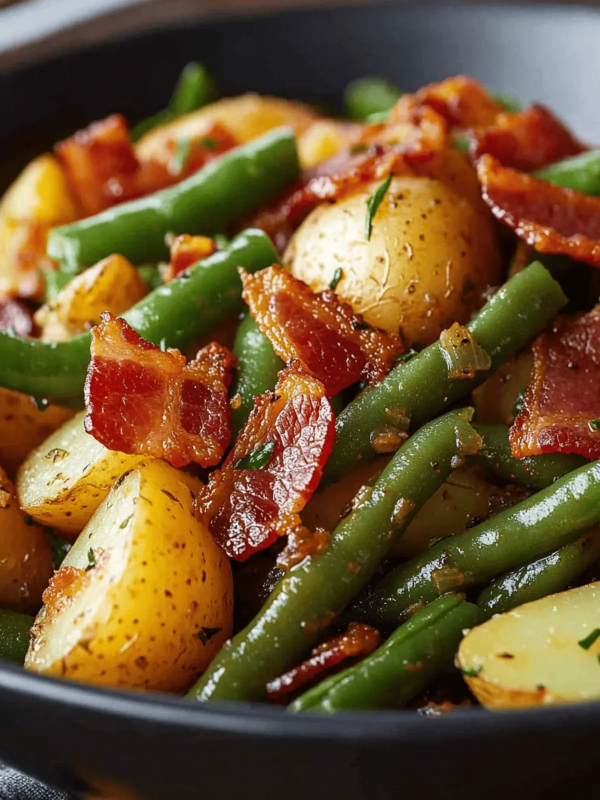 Country Ranch Green Beans and Potatoes with Bacon