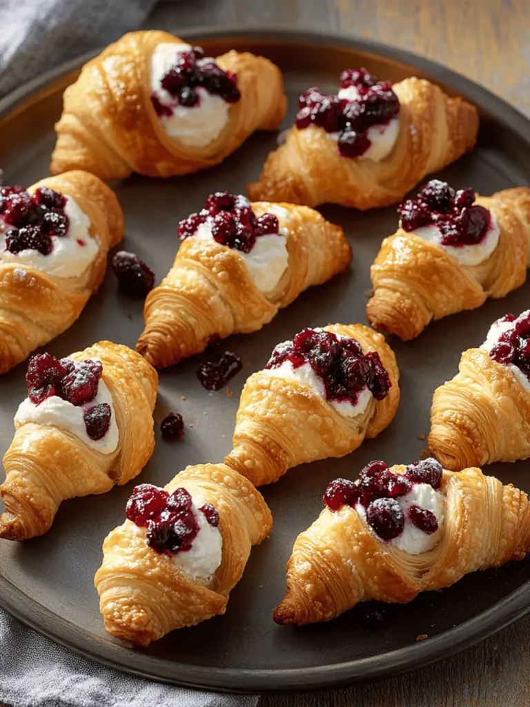 Cranberry Cream Cheese Crescent Bites