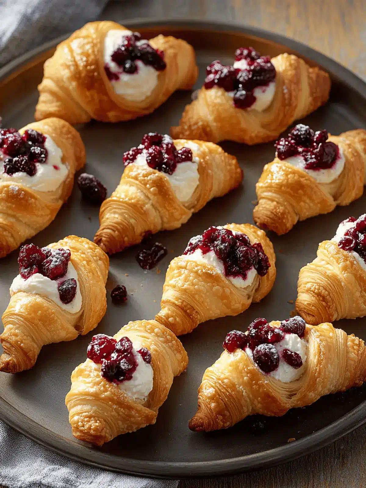 Cranberry Cream Cheese Crescent Bites