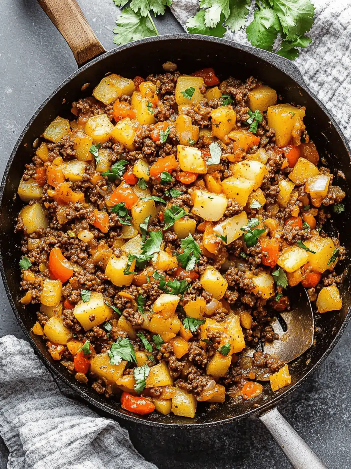 Mexican Ground Beef and Potato Skillet