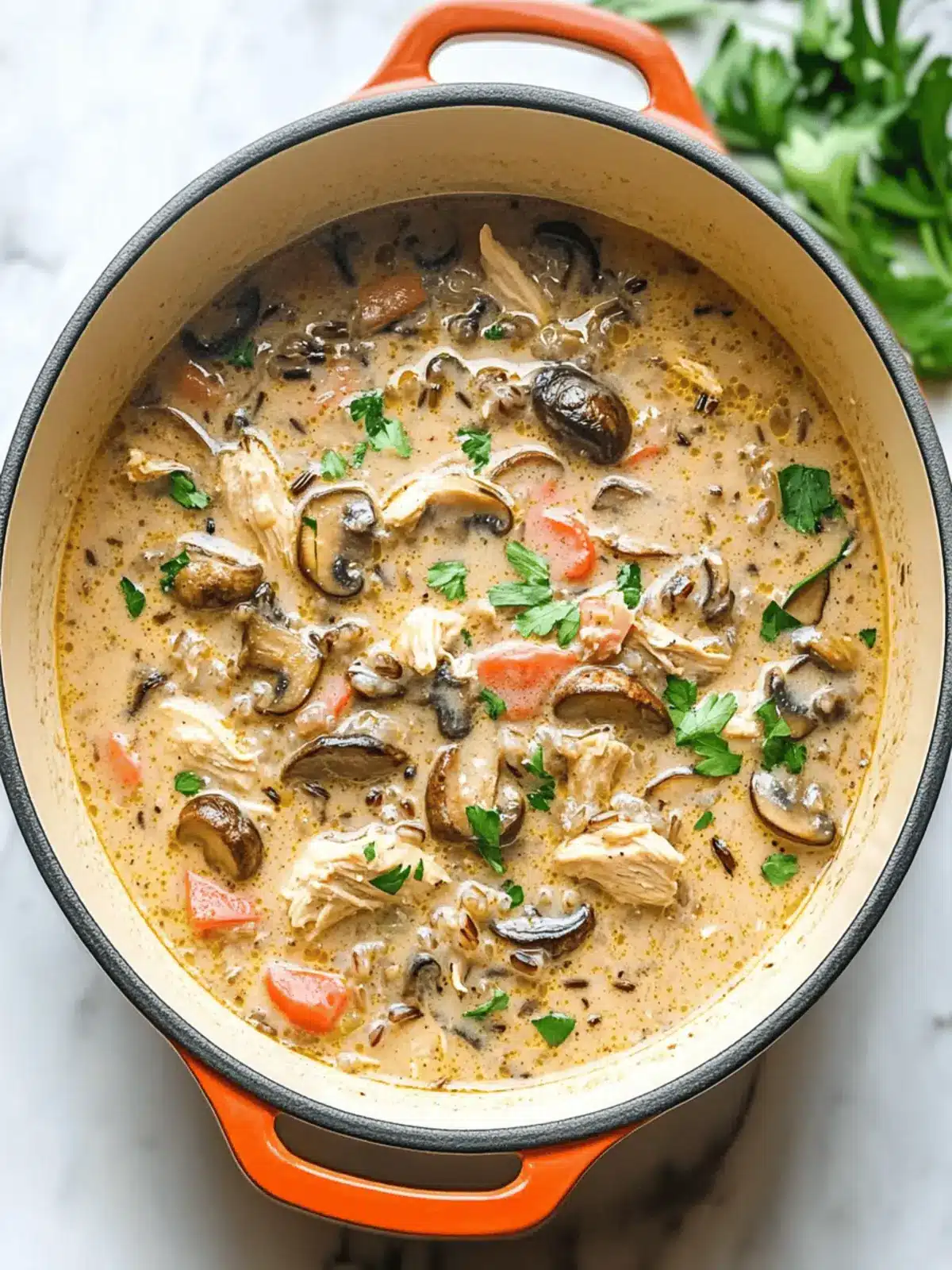 Cozy Chicken, Mushroom & Wild Rice Soup for Chilly Nights 4 Chicken, Mushroom & Wild Rice Soup
